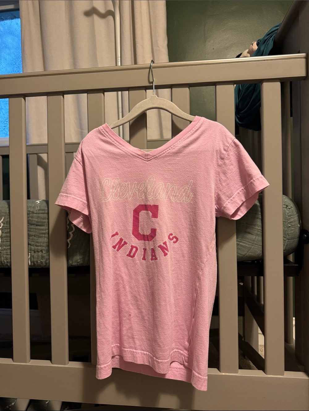 Kids Cleveland Indians Pink Short-Sleeve Tee